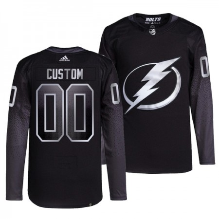 Tampa Bay Lightning Trikot Custom Adidas Schwarz Ausweich Authentic - Herren